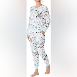 Bedhead Pajamas Apres Ski Village Long Sleeve Pullover Crew Joggers Set